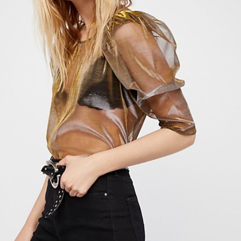 Free People Labyrinth cami - NWOT sheer top